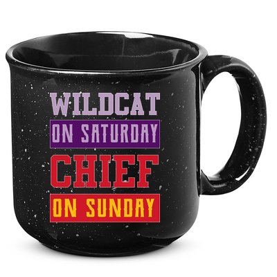 Wildcat On Saturday Chief On Sunday 15oz Campfire Ceramic Mug