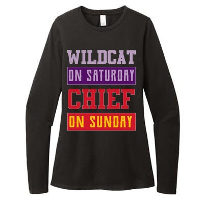 Wildcat On Saturday Chief On Sunday Womens CVC Long Sleeve Shirt