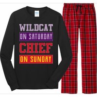 Wildcat On Saturday Chief On Sunday Long Sleeve Pajama Set