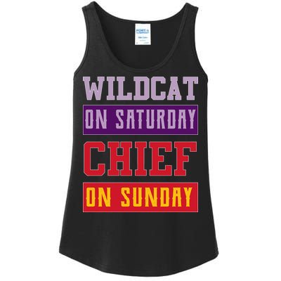 Wildcat On Saturday Chief On Sunday Ladies Essential Tank