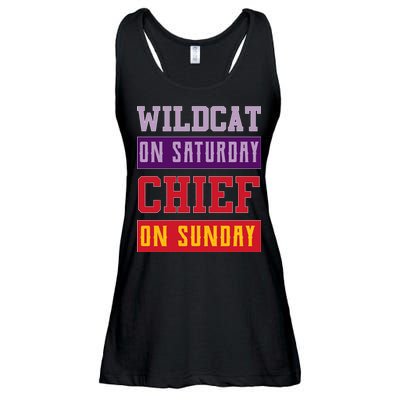 Wildcat On Saturday Chief On Sunday Ladies Essential Flowy Tank