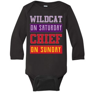 Wildcat On Saturday Chief On Sunday Baby Long Sleeve Bodysuit