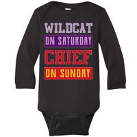 Wildcat On Saturday Chief On Sunday Baby Long Sleeve Bodysuit