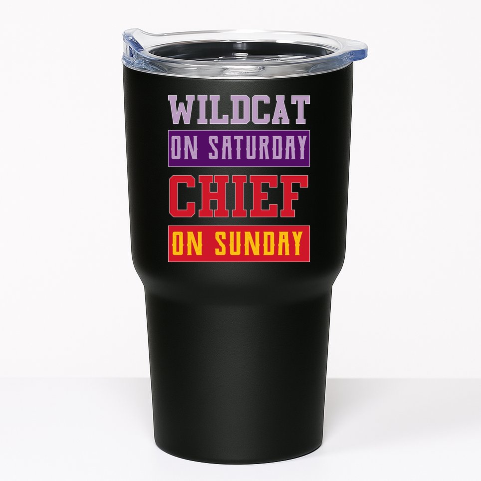 Wildcat On Saturday Chief On Sunday Tumbler