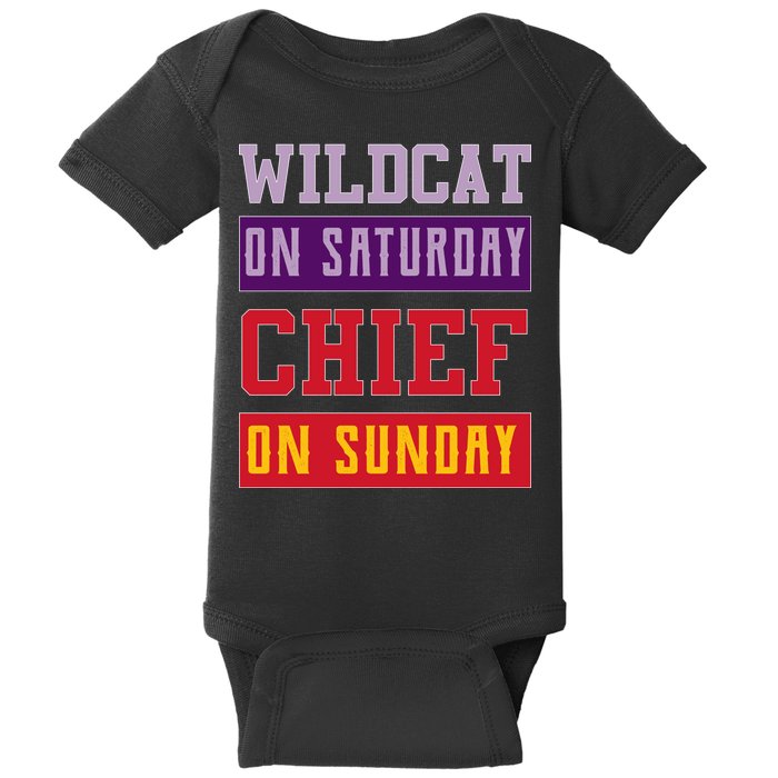 Wildcat On Saturday Chief On Sunday Baby Bodysuit