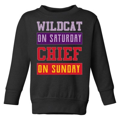 Wildcat On Saturday Chief On Sunday Toddler Sweatshirt