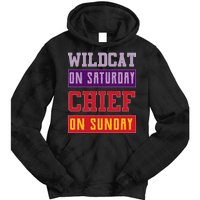 Wildcat On Saturday Chief On Sunday Tie Dye Hoodie