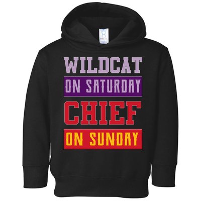 Wildcat On Saturday Chief On Sunday Toddler Hoodie