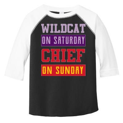 Wildcat On Saturday Chief On Sunday Toddler Fine Jersey T-Shirt