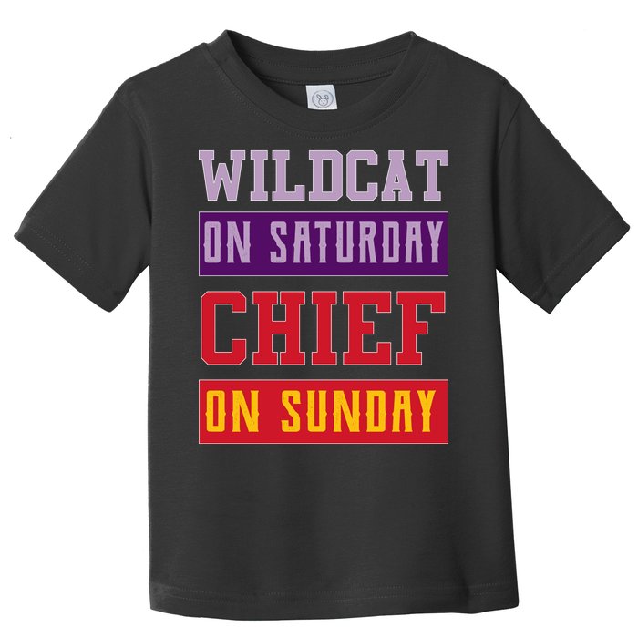 Wildcat On Saturday Chief On Sunday Toddler T-Shirt