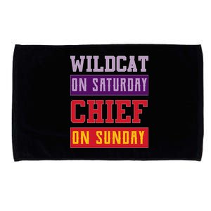 Wildcat On Saturday Chief On Sunday Microfiber Hand Towel