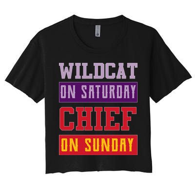 Wildcat On Saturday Chief On Sunday Crop Top