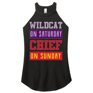 Wildcat On Saturday Chief On Sunday Women's Perfect Tri Rocker Tank