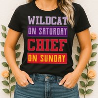 Wildcat On Saturday Chief On Sunday Womens T-Shirt