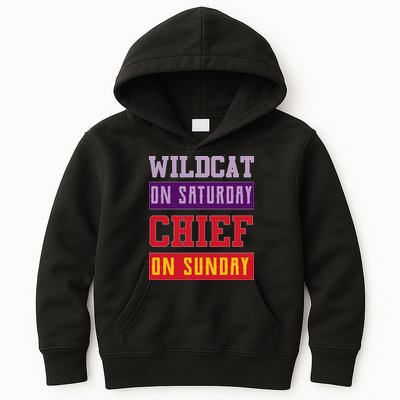 Wildcat On Saturday Chief On Sunday Kids Hoodie