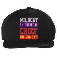 Wildcat On Saturday Chief On Sunday Wool Snapback Cap