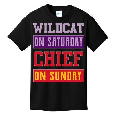 Wildcat On Saturday Chief On Sunday Kids T-Shirt