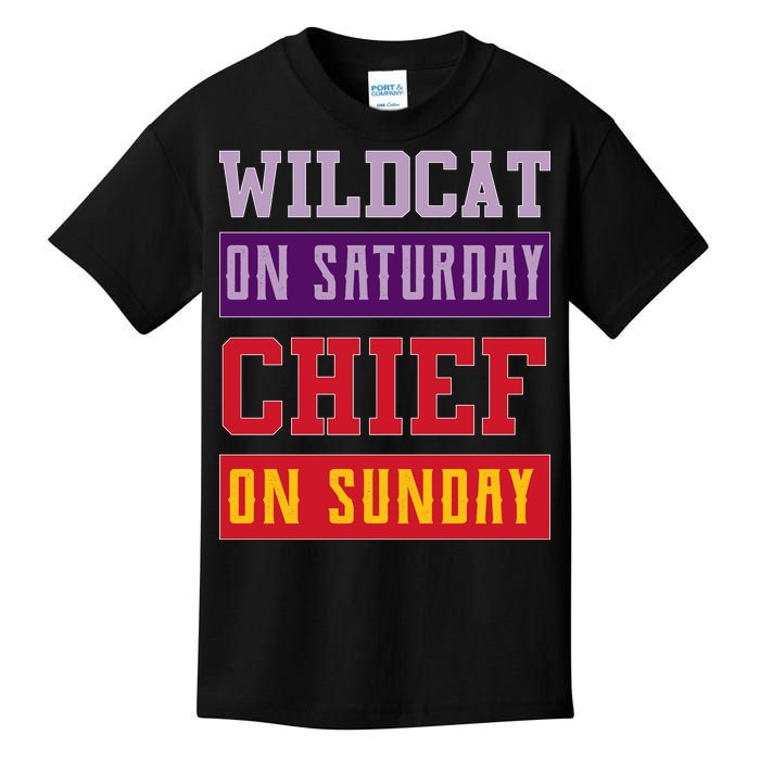 Wildcat On Saturday Chief On Sunday Kids T-Shirt