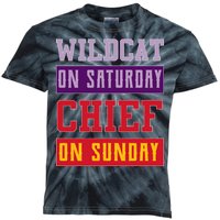 Wildcat On Saturday Chief On Sunday Kids Tie-Dye T-Shirt