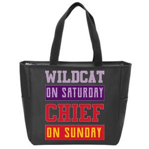 Wildcat On Saturday Chief On Sunday Zip Tote Bag