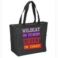 Wildcat On Saturday Chief On Sunday Zip Tote Bag