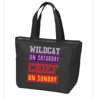 Wildcat On Saturday Chief On Sunday Zip Tote Bag