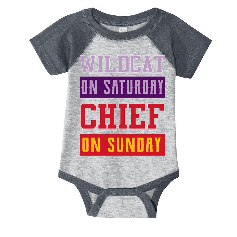 Wildcat On Saturday Chief On Sunday Infant Baby Jersey Bodysuit