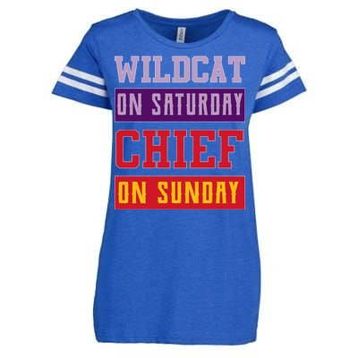 Wildcat On Saturday Chief On Sunday Enza Ladies Jersey Football T-Shirt