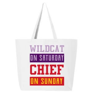 Wildcat On Saturday Chief On Sunday 25L Jumbo Tote