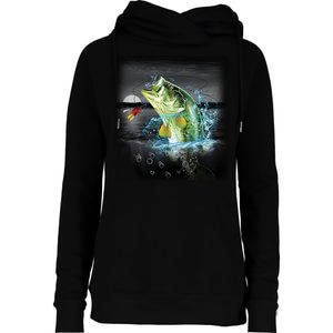 Wilderness Bass - Fishing Womens Funnel Neck Pullover Hood