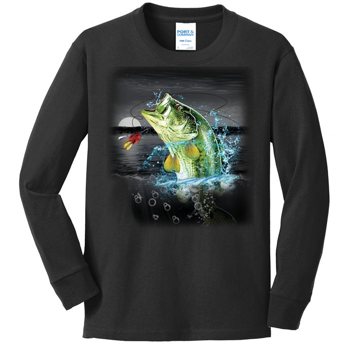 Wilderness Bass - Fishing Kids Long Sleeve Shirt