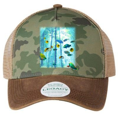Wilderness Fish In Nature Legacy Tie Dye Trucker Hat