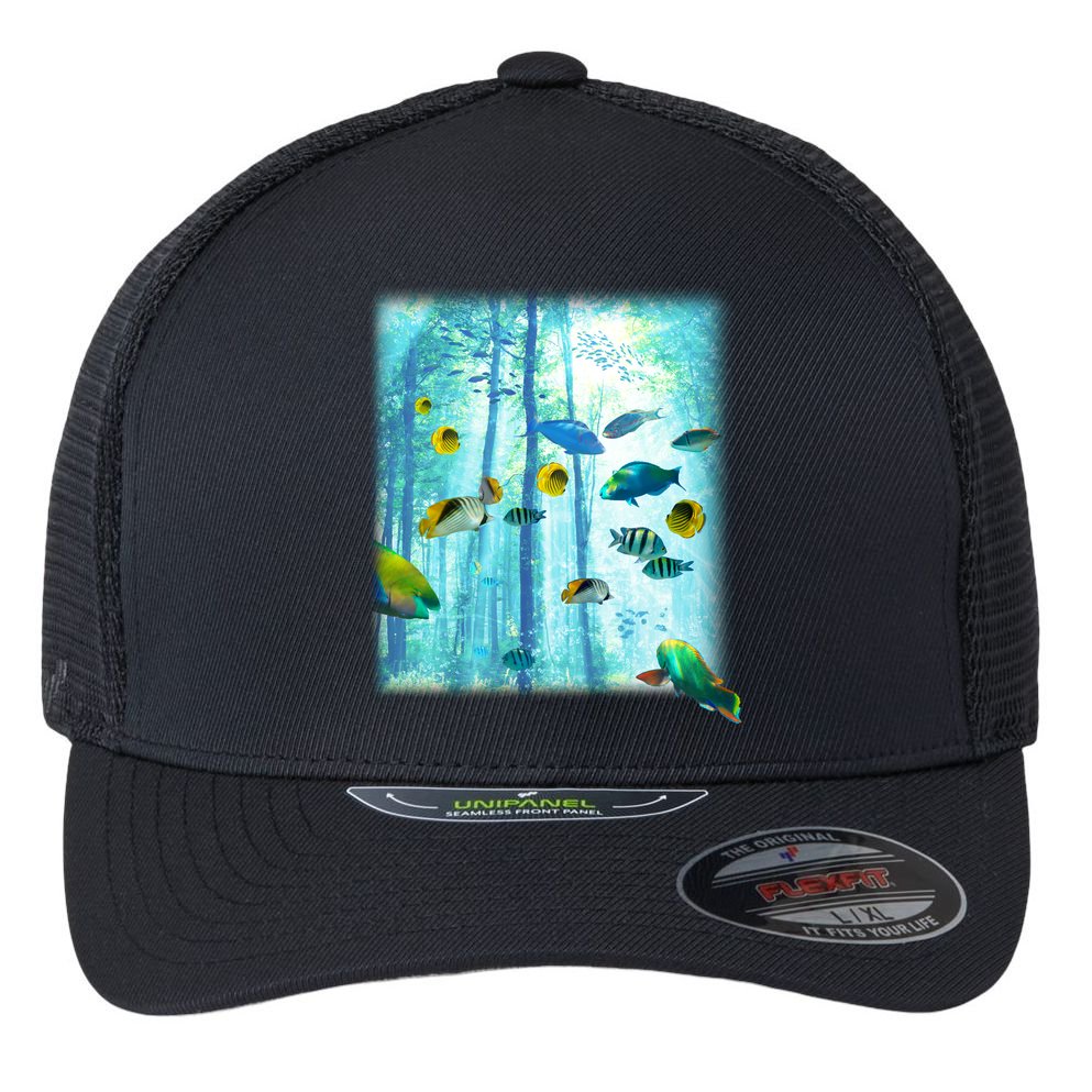 Wilderness Fish In Nature Flexfit Unipanel Trucker Cap
