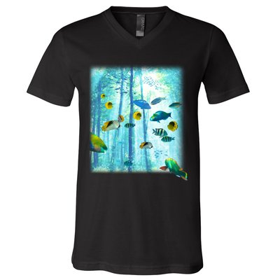 Wilderness Fish In Nature V-Neck T-Shirt