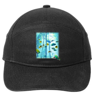 Wilderness Fish In Nature 7-Panel Snapback Hat