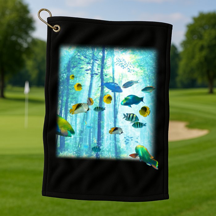 Wilderness Fish In Nature Golf Towel