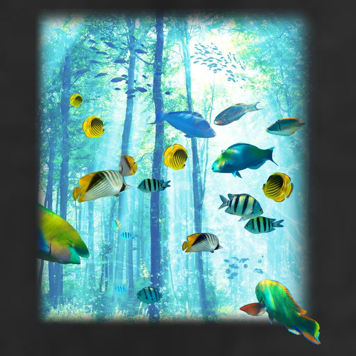 Wilderness Fish In Nature Golf Towel