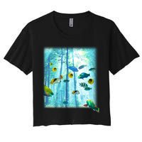 Wilderness Fish In Nature Women's Crop Top Tee