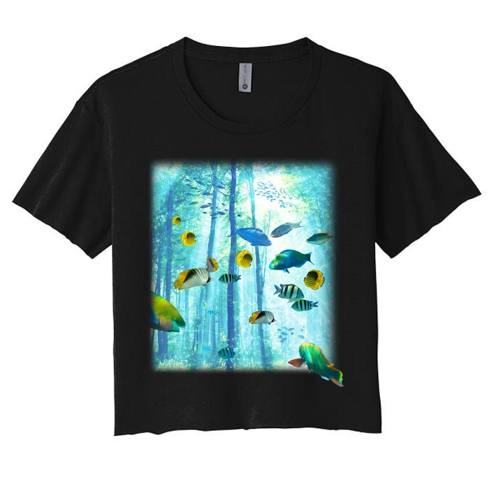 Wilderness Fish In Nature Women's Crop Top Tee