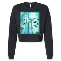 Wilderness Fish In Nature Cropped Pullover Crew