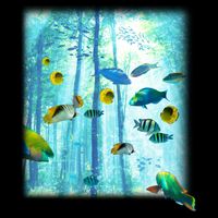 Wilderness Fish In Nature Cropped Pullover Crew