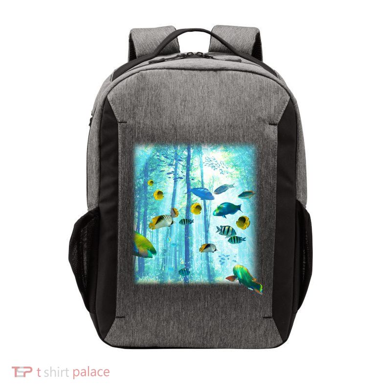 Wilderness Fish In Nature Vector Backpack