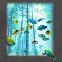 Wilderness Fish In Nature Vector Backpack