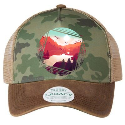 Wilderness Nature Scenery Legacy Tie Dye Trucker Hat