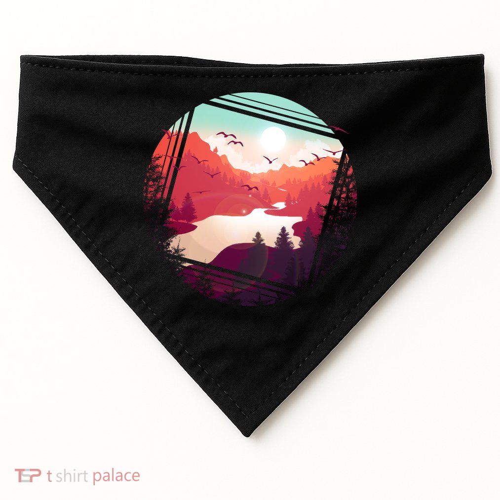 Wilderness Nature Scenery USA-Made Doggie Bandana