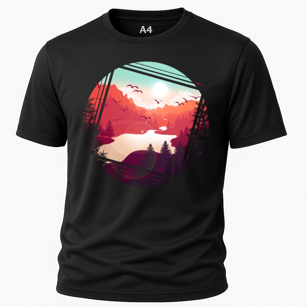 Wilderness Nature Scenery Cooling Performance Crew T-Shirt