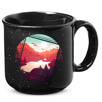 Wilderness Nature Scenery 15oz Campfire Ceramic Mug