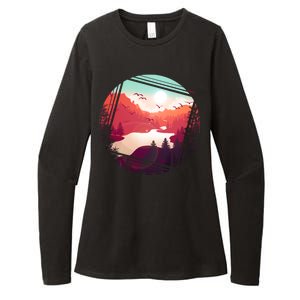 Wilderness Nature Scenery Womens CVC Long Sleeve Shirt