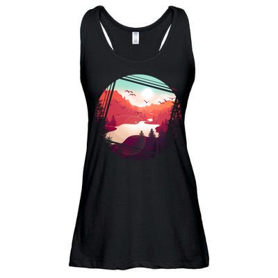 Wilderness Nature Scenery Ladies Essential Flowy Tank