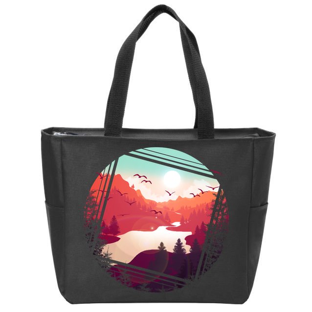 Wilderness Nature Scenery Zip Tote Bag